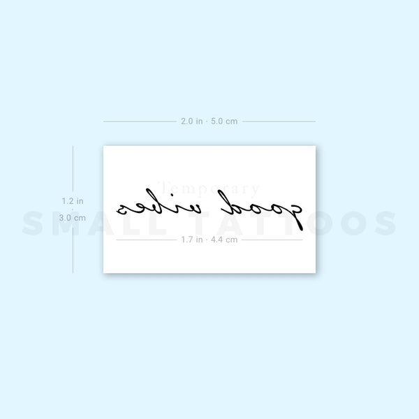 Good Vibes Temporary Tattoo (Set of 3)