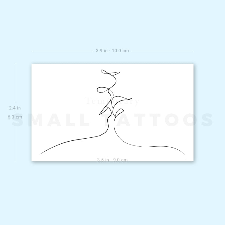 Tatuaje temporal de beso de 1991.ink (juego de 3)