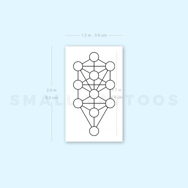 Kabbalah Tree of Life Temporary Tattoo (Set of 3)