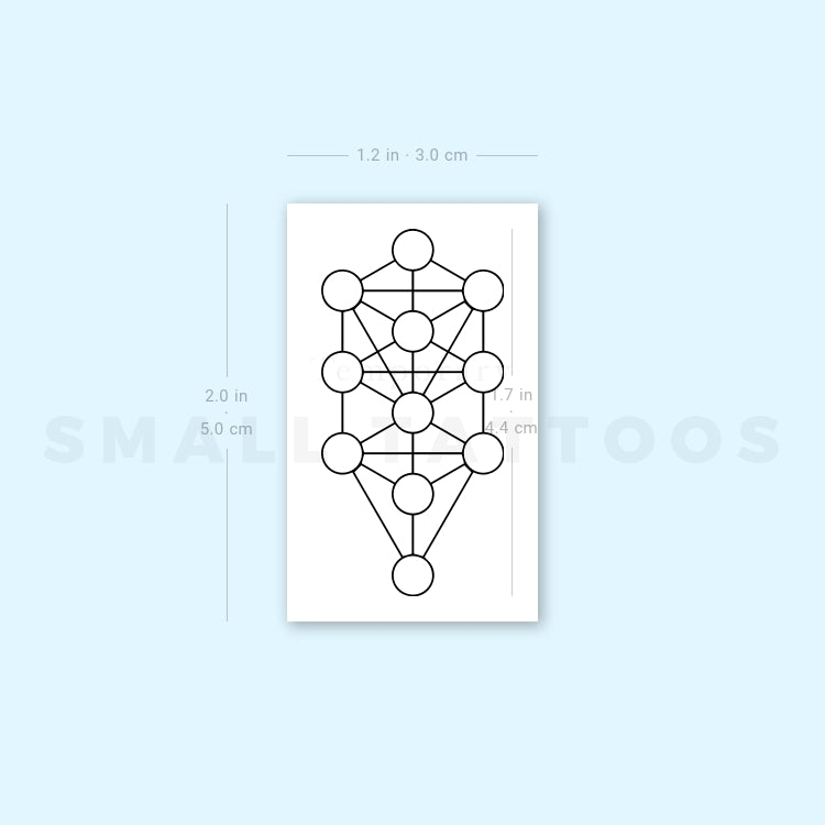 Kabbalah Tree of Life Temporary Tattoo (Set of 3)