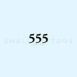 555 Angel Number Temporary Tattoo