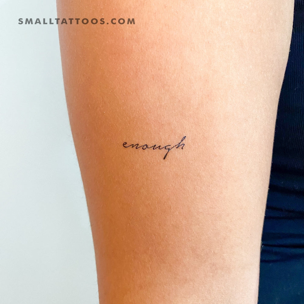 Tatuaje temporal pequeño «Enough» (juego de 3)