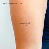 Small 'Enough' Temporary Tattoo (Set of 3)