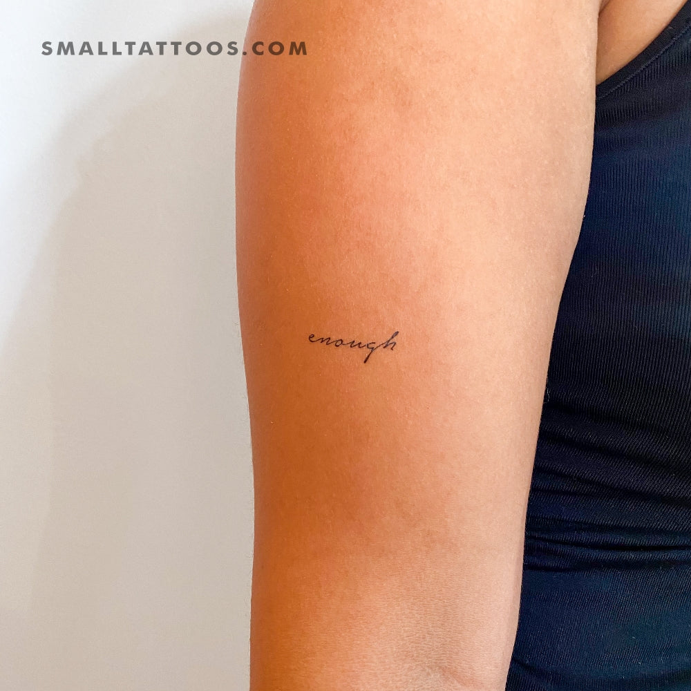 Tatuaje temporal pequeño «Enough» (juego de 3)