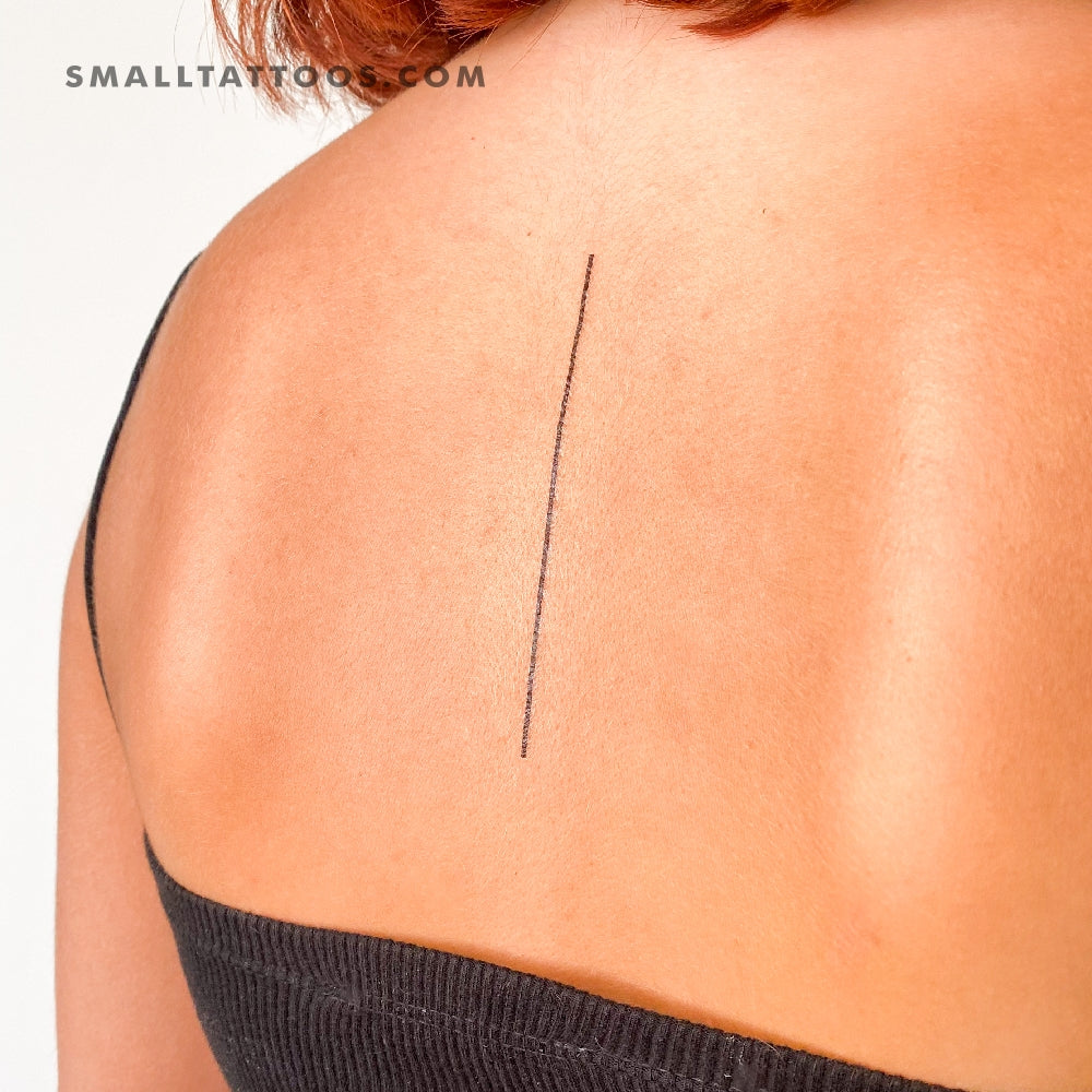 Tatuaje temporal de línea de 94 mm - Juego de 3