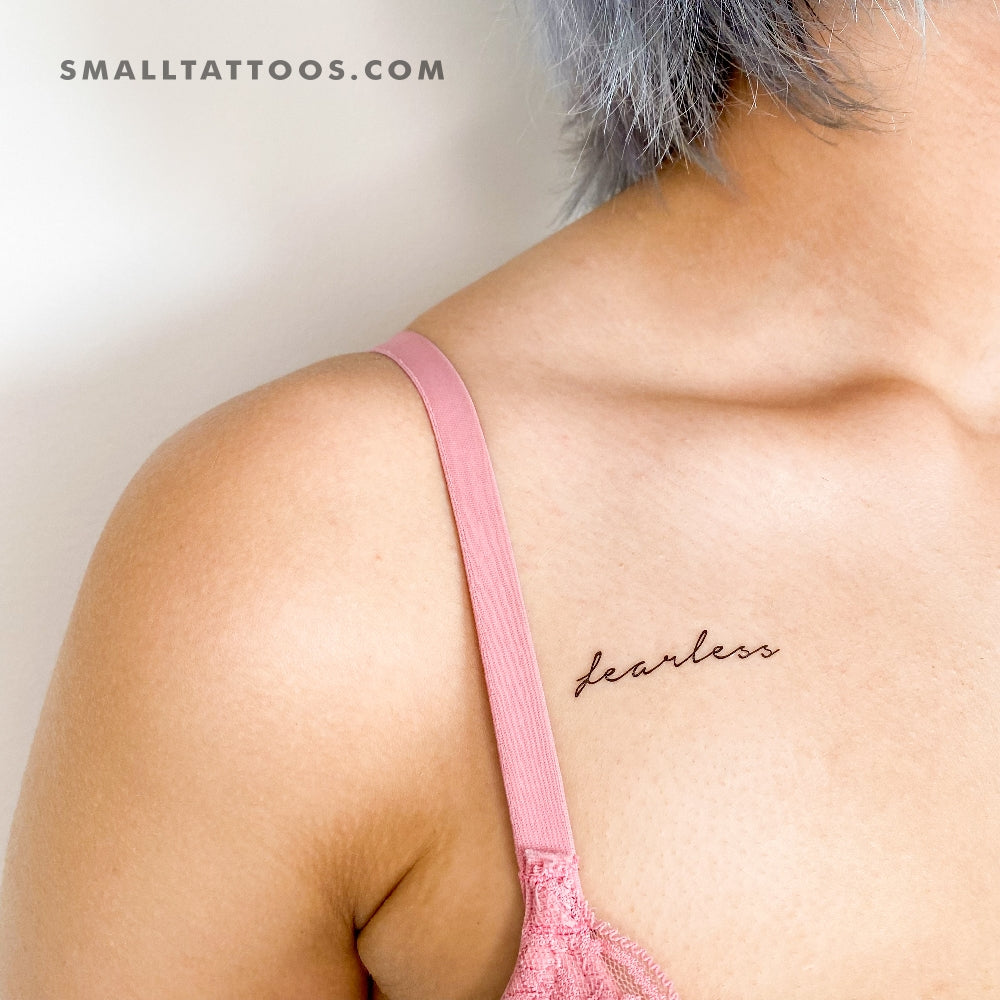 Tatuaje temporal «Sin miedo» (juego de 3)