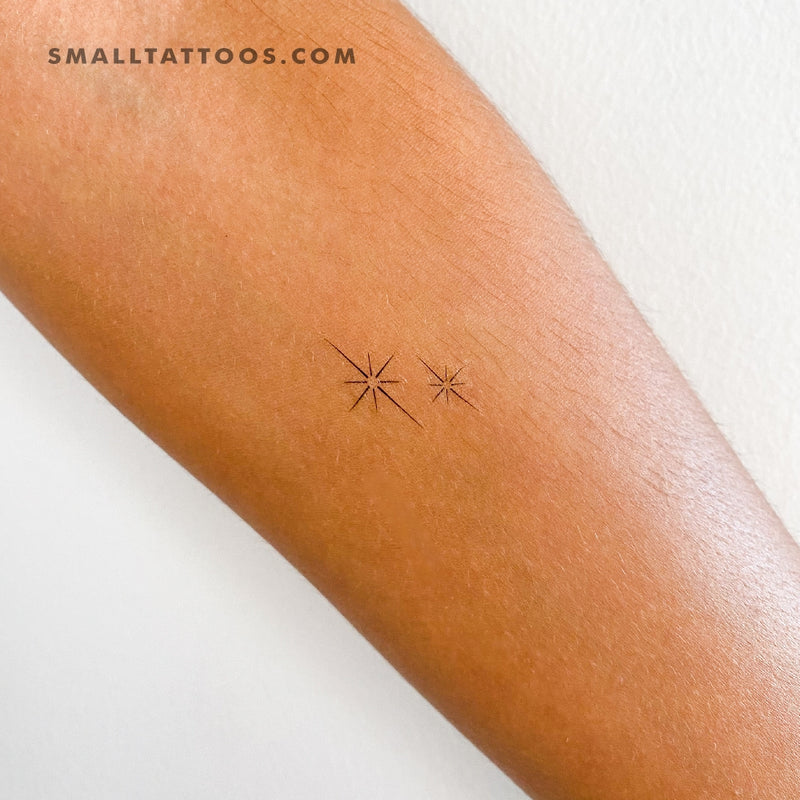 Small Black Star Temporary Tattoo (Set of 3) – Small Tattoos