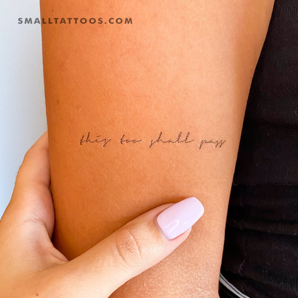 Tatuaje temporal "Esto también pasará" (3 unidades)