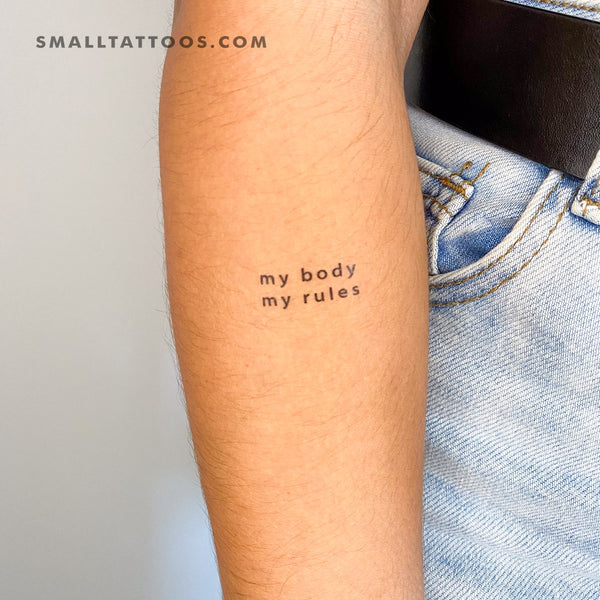 My Body, My Rules Temporary Tattoo (Set of 3)