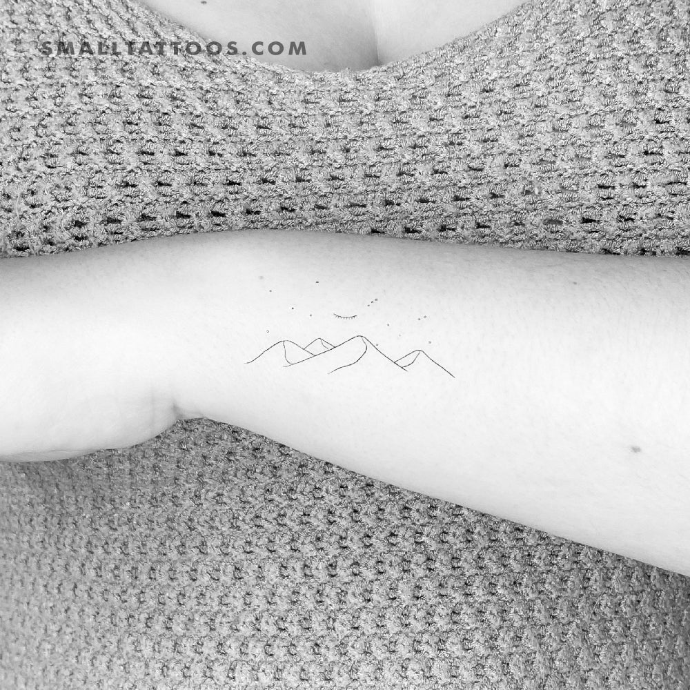 Tatuaje temporal de la montaña dormida (juego de 3)