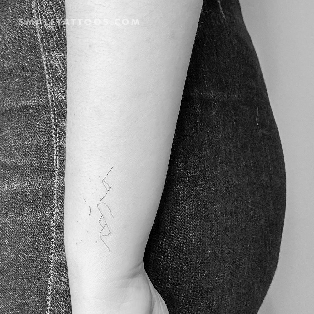 Tatuaje temporal de la montaña dormida (juego de 3)