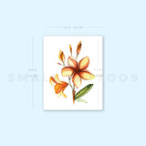 Plumeria Temporary Tattoo By Lena Fedchenko (Set of 3)