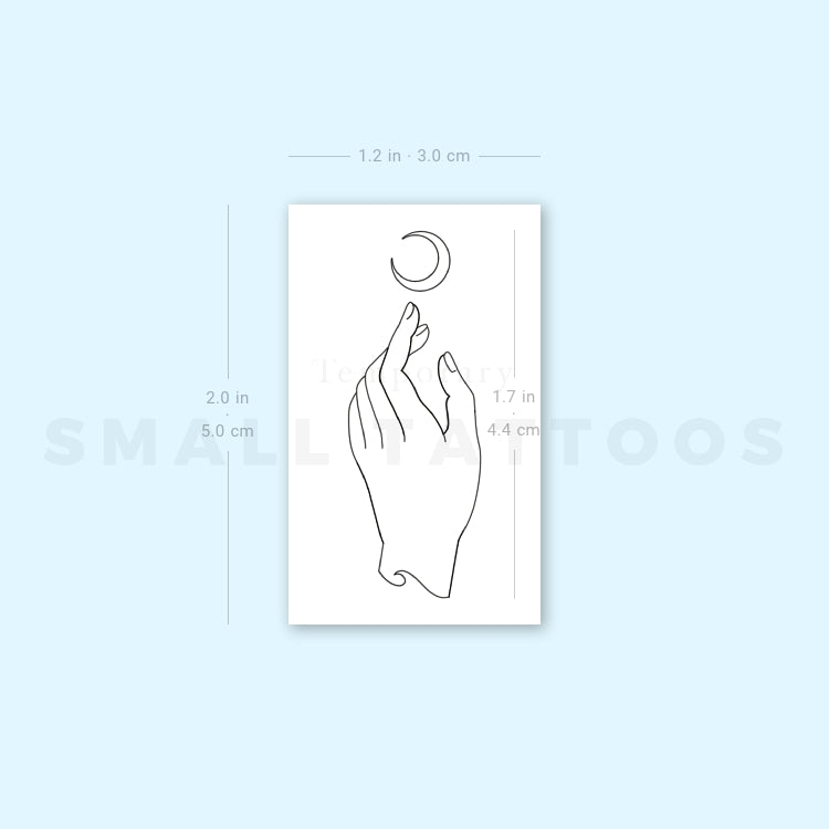 Luna by Jakenowicz Temporary Tattoo - Set of 3