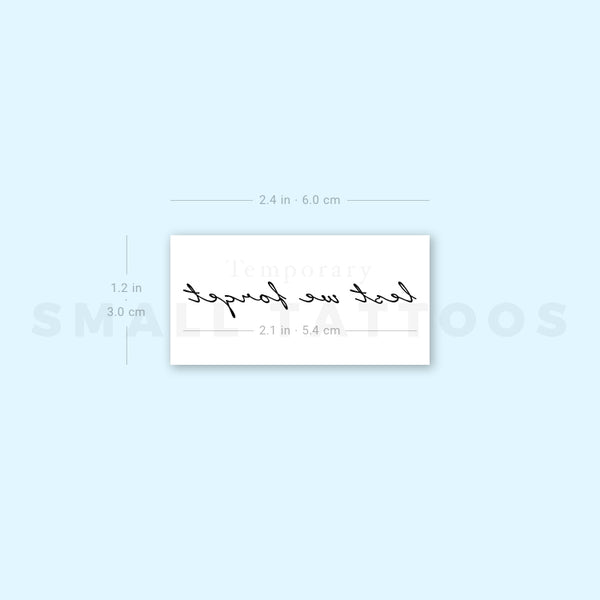 Lest We Forget Temporary Tattoo (Set of 3)