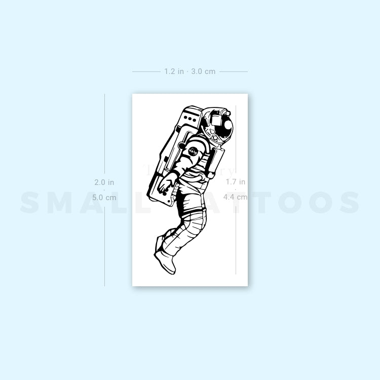 Cosmonaut Temporary Tattoo (Set of 3)