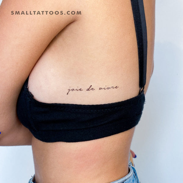 Joie De Vivre Temporary Tattoo (Set of 3)