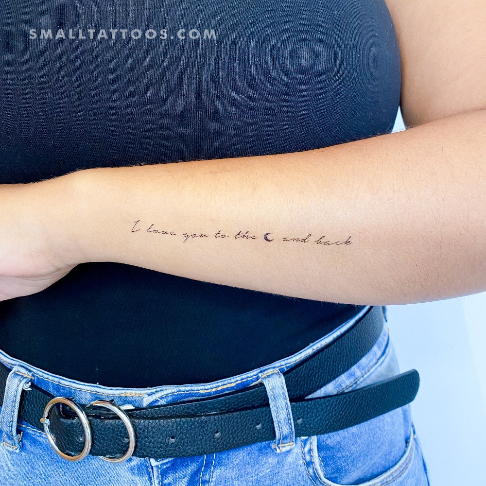 I Love You To The Moon And Back Temporary Tattoo (Set of 3)
