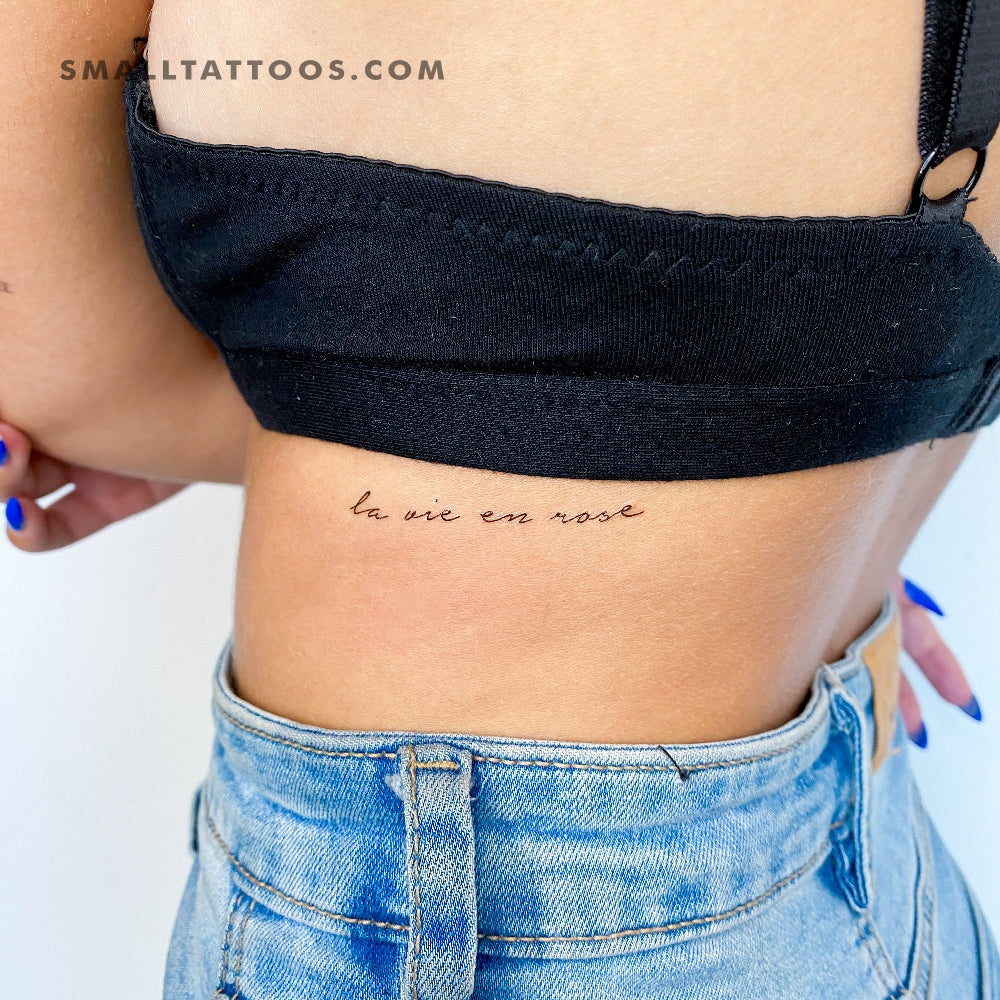La Vie En Rose Temporary Tattoo (Set of 3)