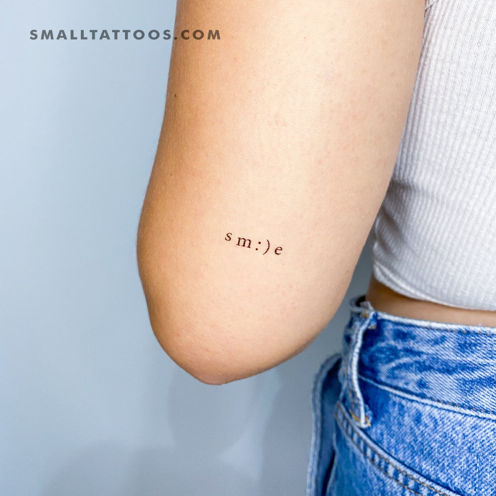 Tatuaje temporal de emoji sonriente (juego de 3)