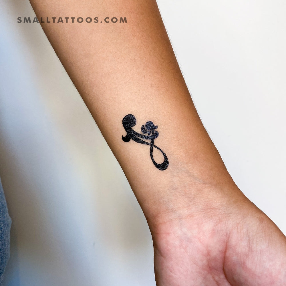 Infinity Mother, Daughter and Son Symbol Temporary Tattoo
