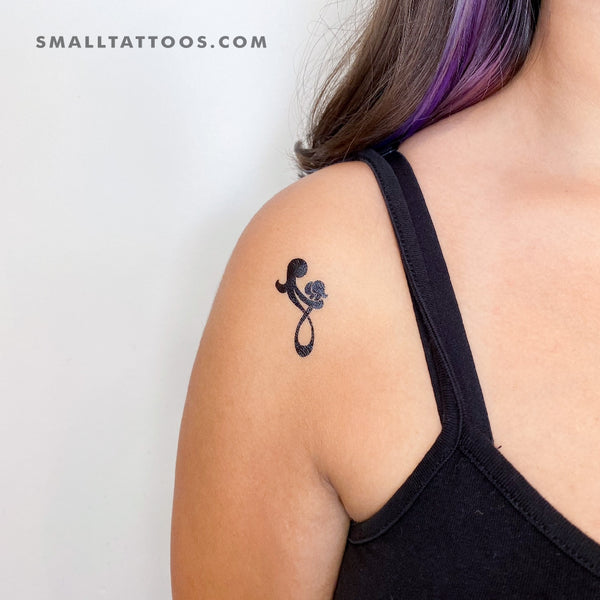 Infinity Mother, Daughter and Son Symbol Temporary Tattoo