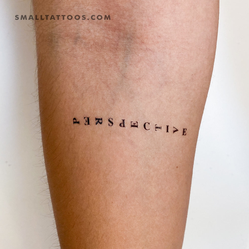 Tatuaje temporal de perspectiva (juego de 3)