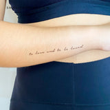 To Love and To Be Loved Temporary Tattoo (Set of 3)