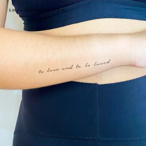 To Love and To Be Loved Temporary Tattoo (Set of 3)