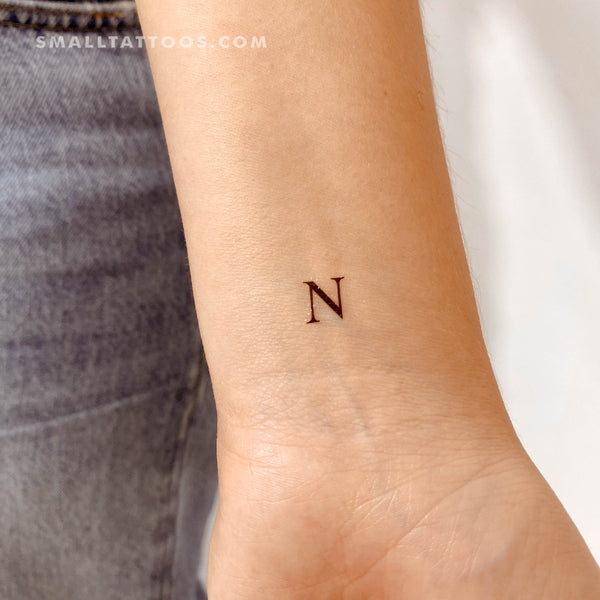 Buy Letter N Temporary Fake Tattoo Sticker set of 2 Online in India - Etsy