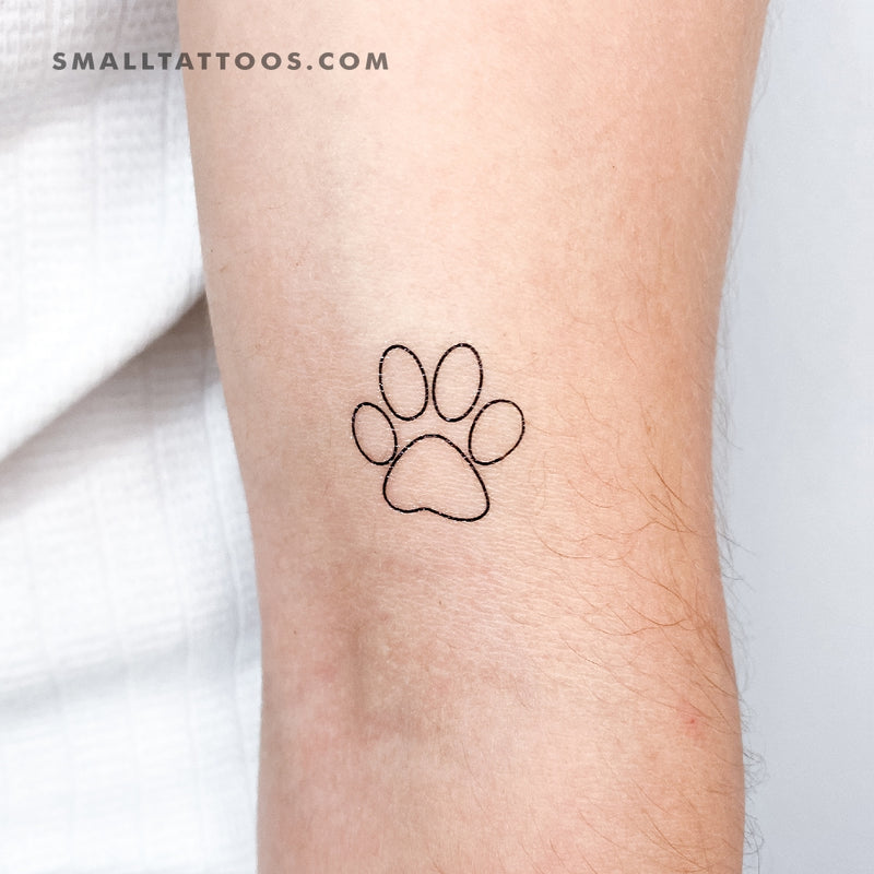 Buy Infinity Paw Print Heart Temporary Tattoo / Dog Print Tattoo Online in  India - Etsy