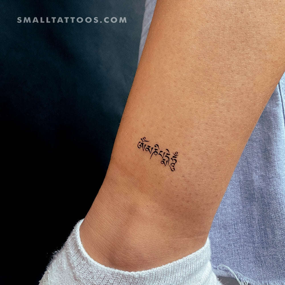Tatuaje temporal tibetano Om Mani Padme Hum (juego de 3)