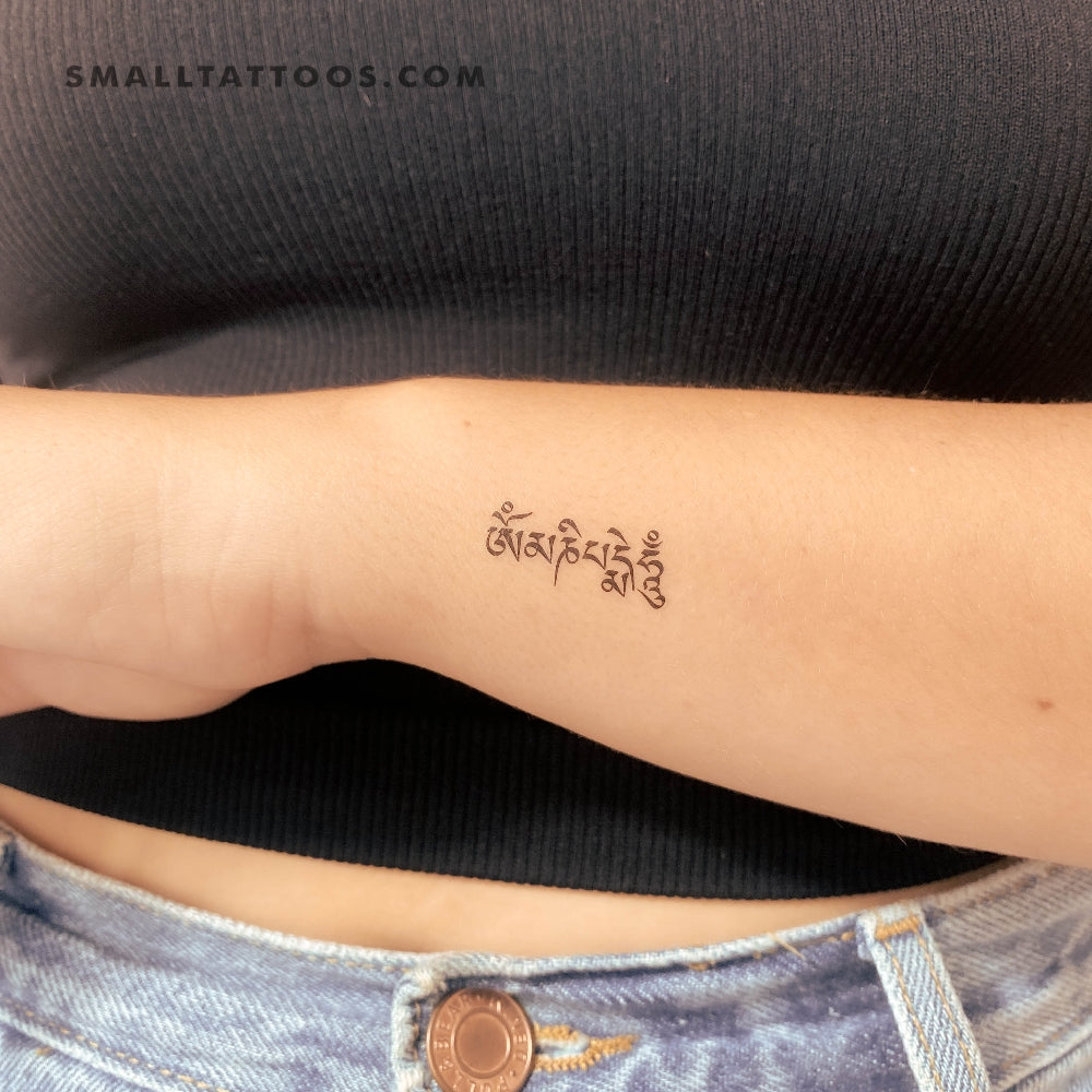 Tatuaje temporal tibetano Om Mani Padme Hum (juego de 3)