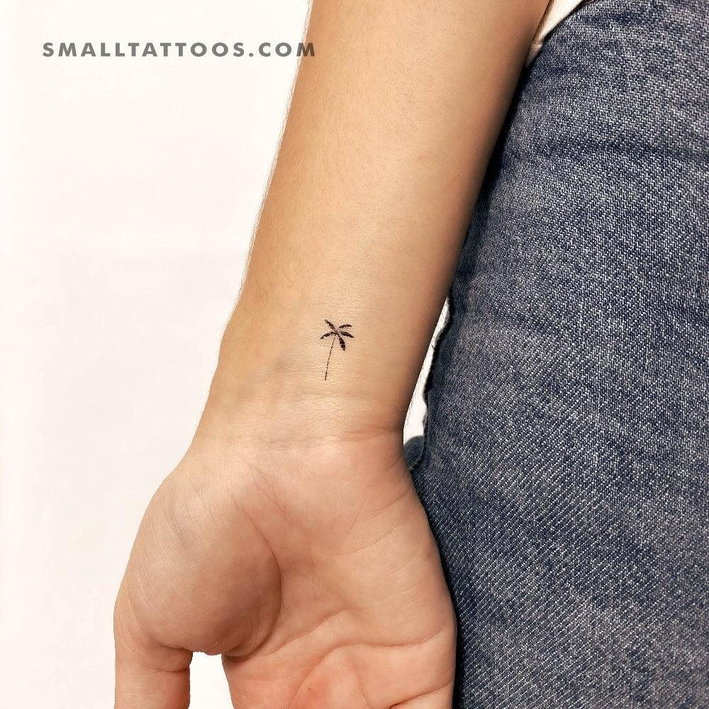 Tatuaje temporal de palmera datilera (juego de 3)