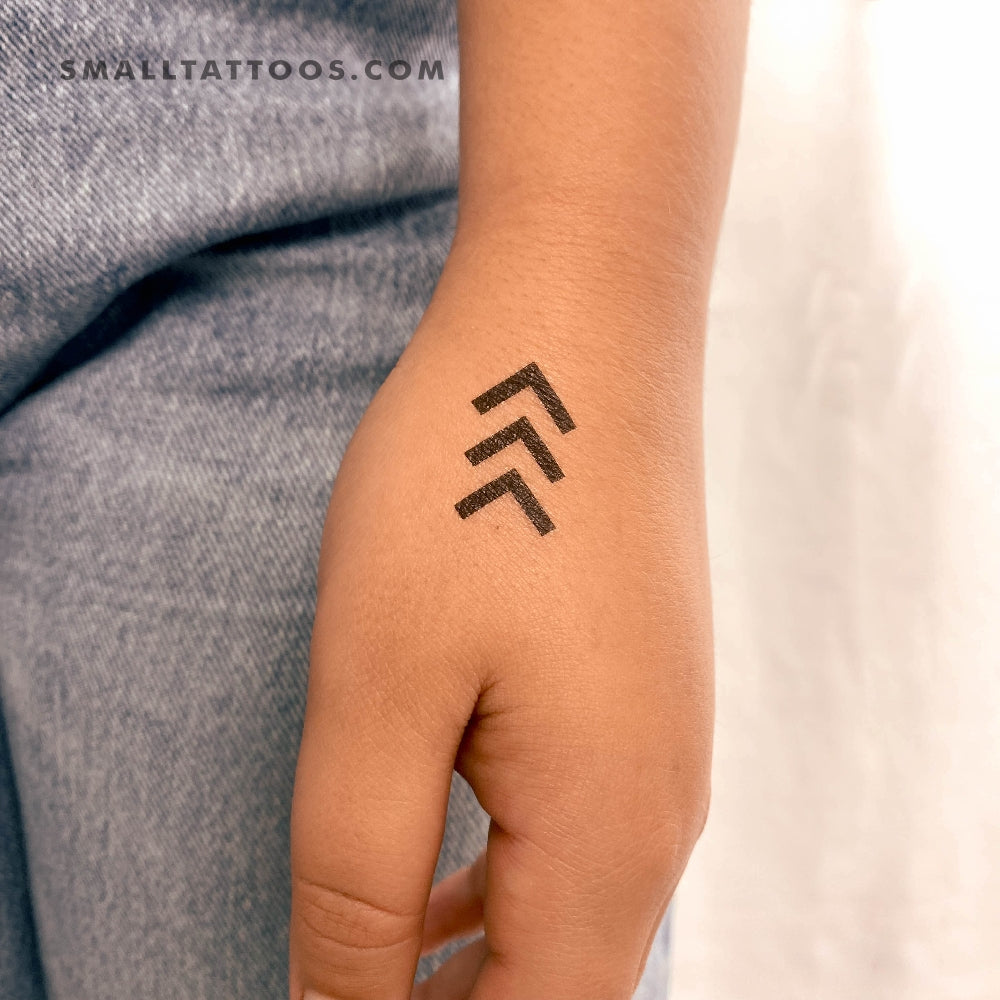 Tatuaje temporal del símbolo de los pocos afortunados - Juego de 3