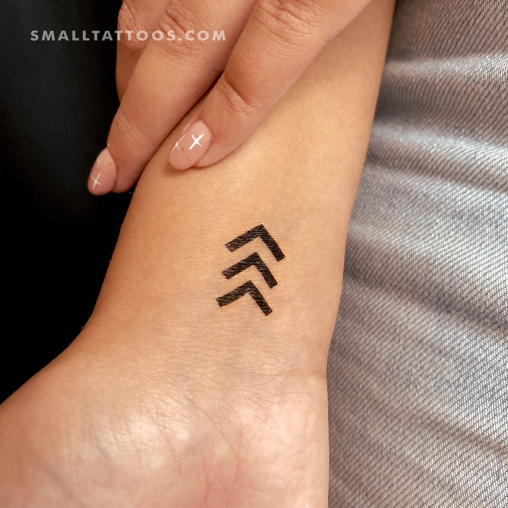 Tatuaje temporal del símbolo de los pocos afortunados - Juego de 3