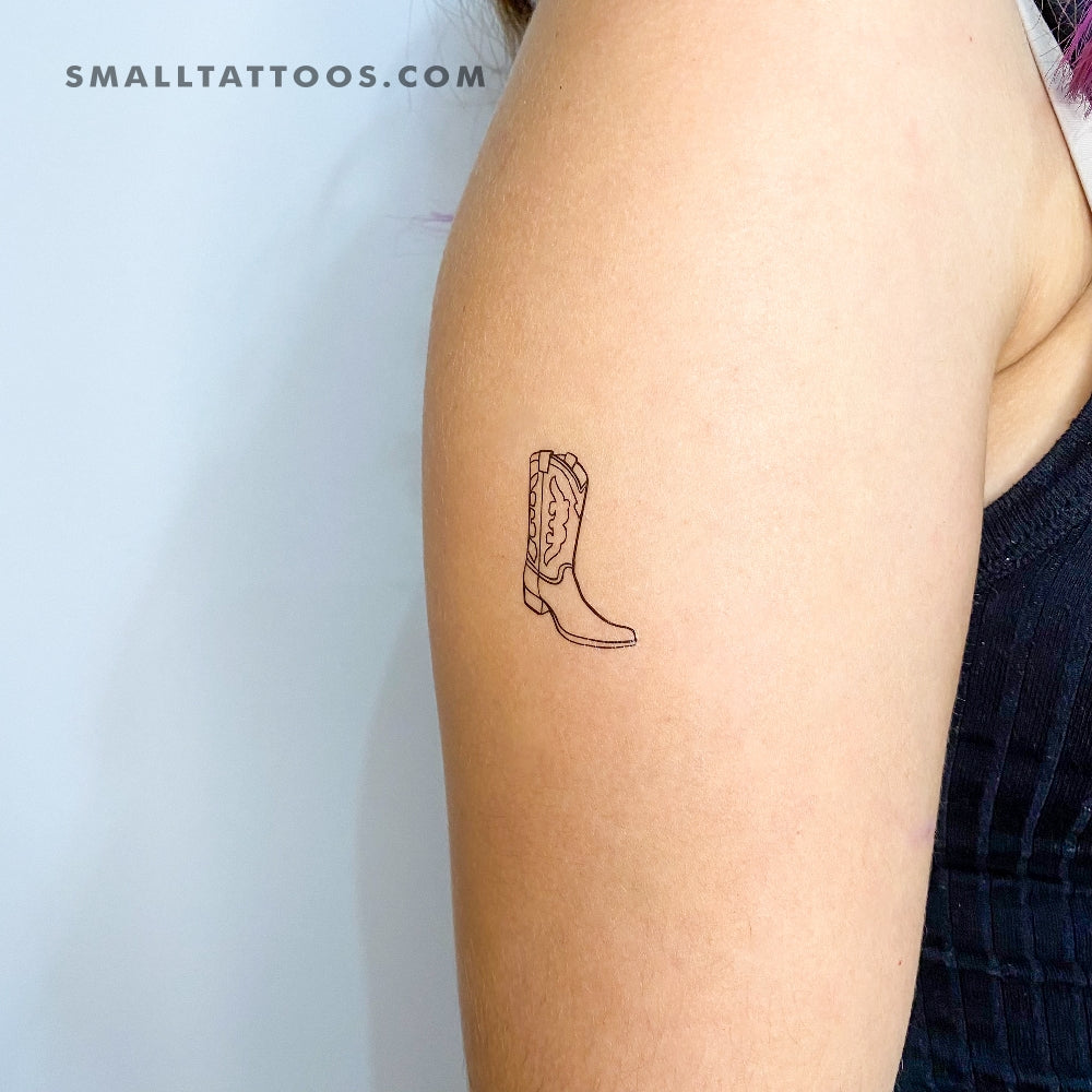 Cowboy Boot Temporary Tattoo - Set of 3