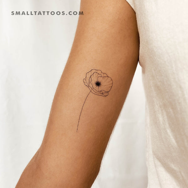 Poppy Temporary Tattoo By Lena Fedchenko (Set of 3) – Small Tattoos