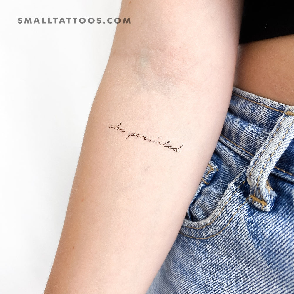 Tatuaje temporal "Ella persistió" (juego de 3)