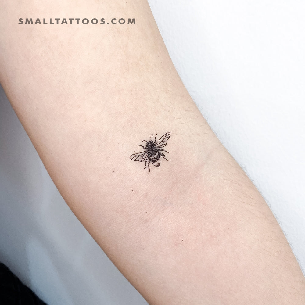 Honey Bee Temporary Tattoo Set of 3 Small Tattoos