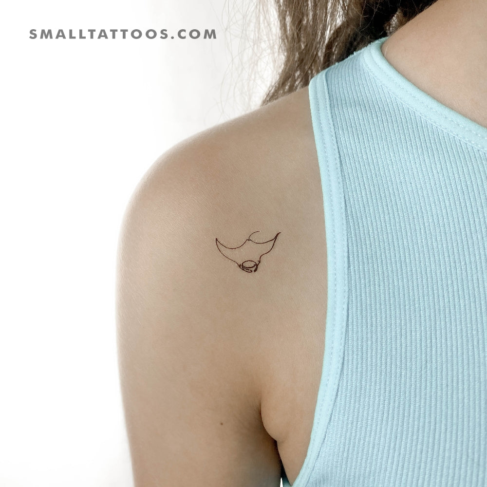 Tatuaje temporal de manta raya (juego de 3)
