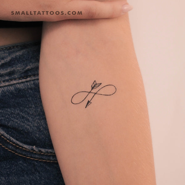 Tiny Intertwined Heart And Infinity Symbol Semi-Permanent Tattoo - Set –  Tatteco