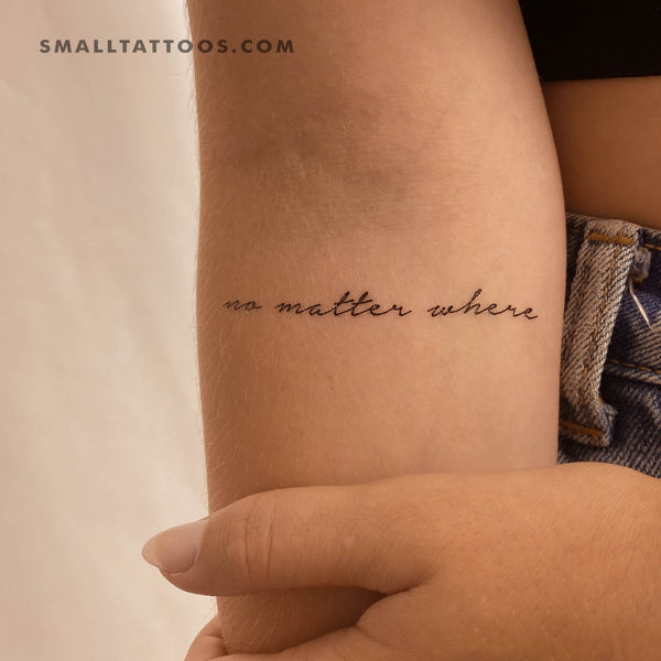 No Matter Where Temporary Tattoo (Set of 3)