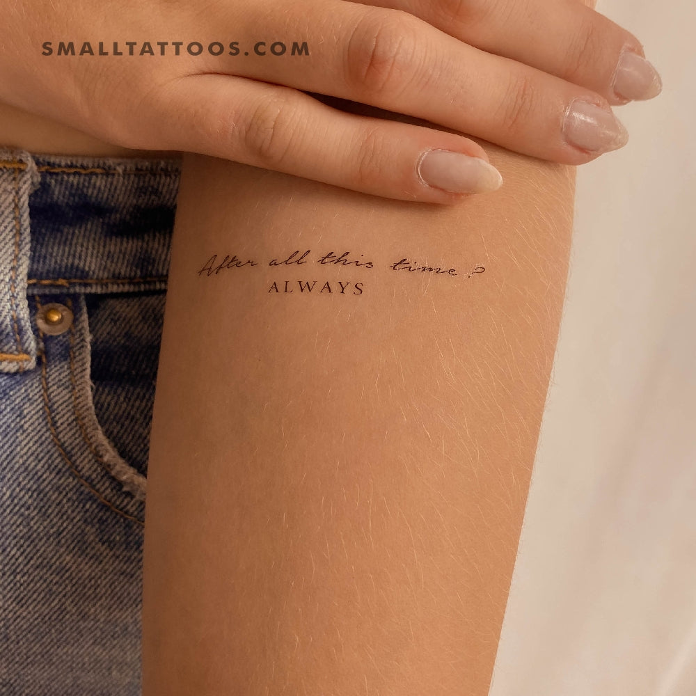 ¿Después de tanto tiempo? Tatuaje temporal (juego de 3)