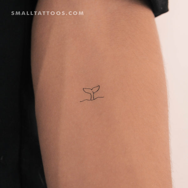 Whale Tail Temporary Tattoo - Set of 3
