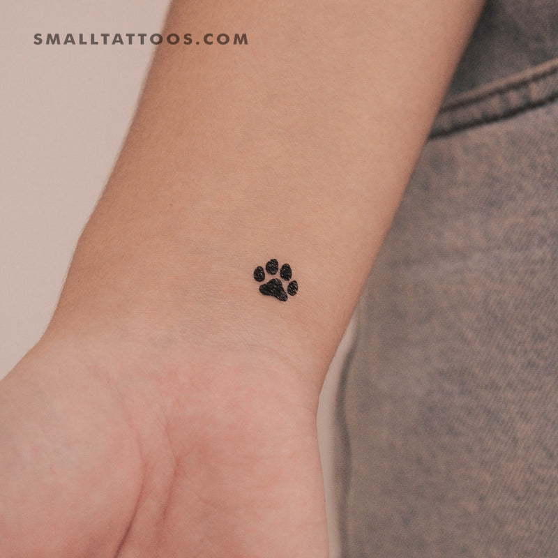 Small Dog Paw Temporary Tattoo (Set of 3)