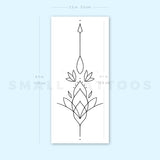 Ornamental Lotus Temporary Tattoo by 1991.ink (Set of 3)