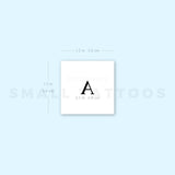 A Uppercase Serif Letter Temporary Tattoo (Set of 3)