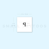 P Uppercase Serif Letter Temporary Tattoo (Set of 3)
