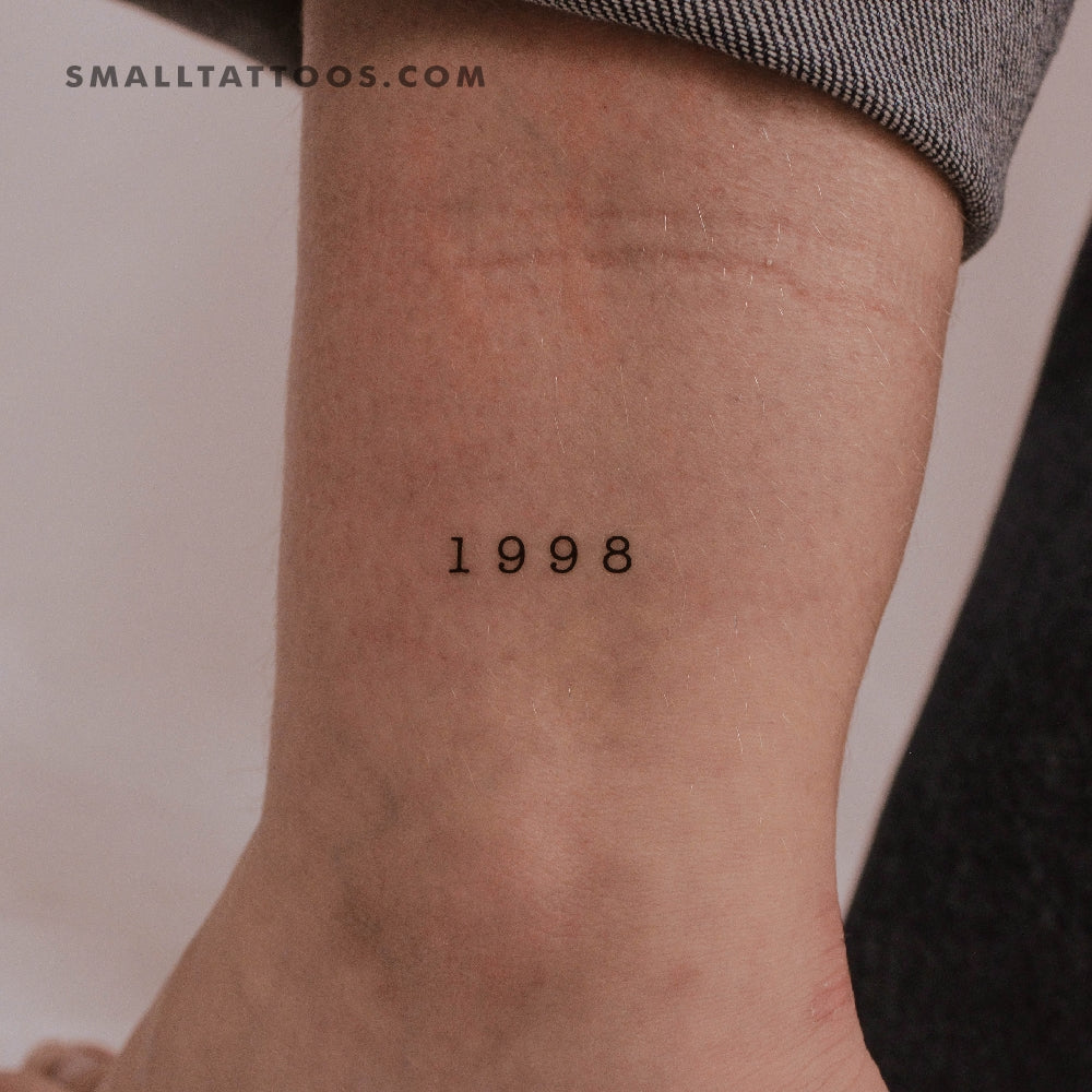Tatuaje temporal del año de nacimiento 1998 (juego de 3)