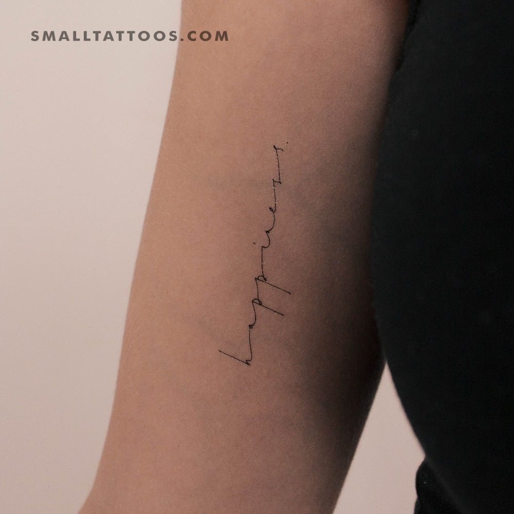 Tatuaje temporal «Felicidad» (juego de 3)